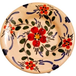 Vintage Hand Painted Mexican saucer
